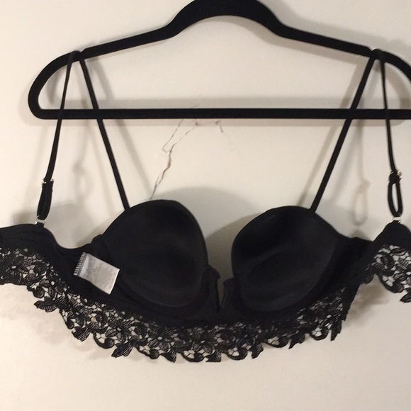 🖤🧡Black Lace Swim Top/Bralette (M) Gold hook🧡🖤 - Picture 8 of 10